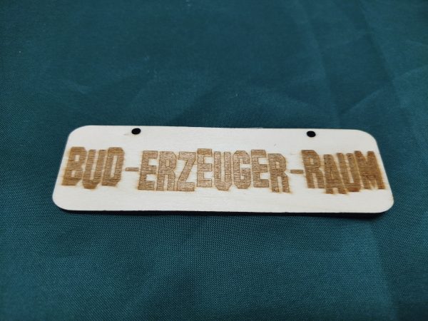 Gravierte Grow-Schilder