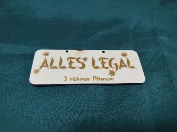 Gravierte Grow-Schilder