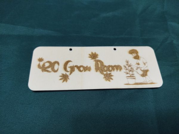 Gravierte Grow-Schilder